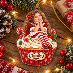 Personalized Christmas Cupcake Girl Ornament - image 3 | Jolliboo