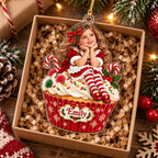 Personalized Christmas Cupcake Girl Ornament - image 4 | Jolliboo