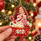 Personalized Christmas Cupcake Girl Ornament - image 5 | Jolliboo