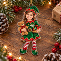 Personalized Christmas Elf Girl Ornament - image 2 | Jolliboo