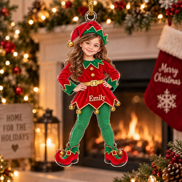 Personalized Christmas Elf Kid Ornament - image 1 | Jolliboo