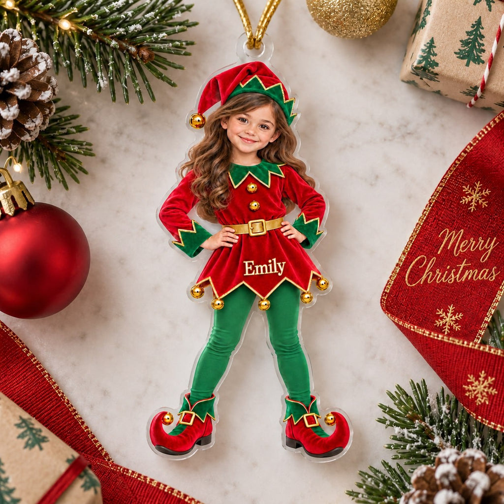 Personalized Christmas Elf Kid Ornament - image 3 | Jolliboo