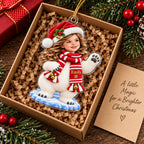 Personalized Christmas Polar Bear Girl Ornament - image 3 | Jolliboo