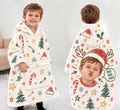 Personalized Christmas Pout Blanket Hoodie with custom child face | Jolliboo