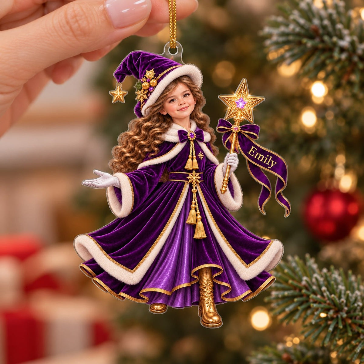 Personalized Christmas Princess Ornament - image 5 | Jolliboo