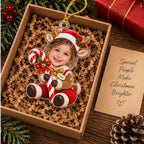 Personalized Christmas Reindeer Girl Ornament - image 4 | Jolliboo