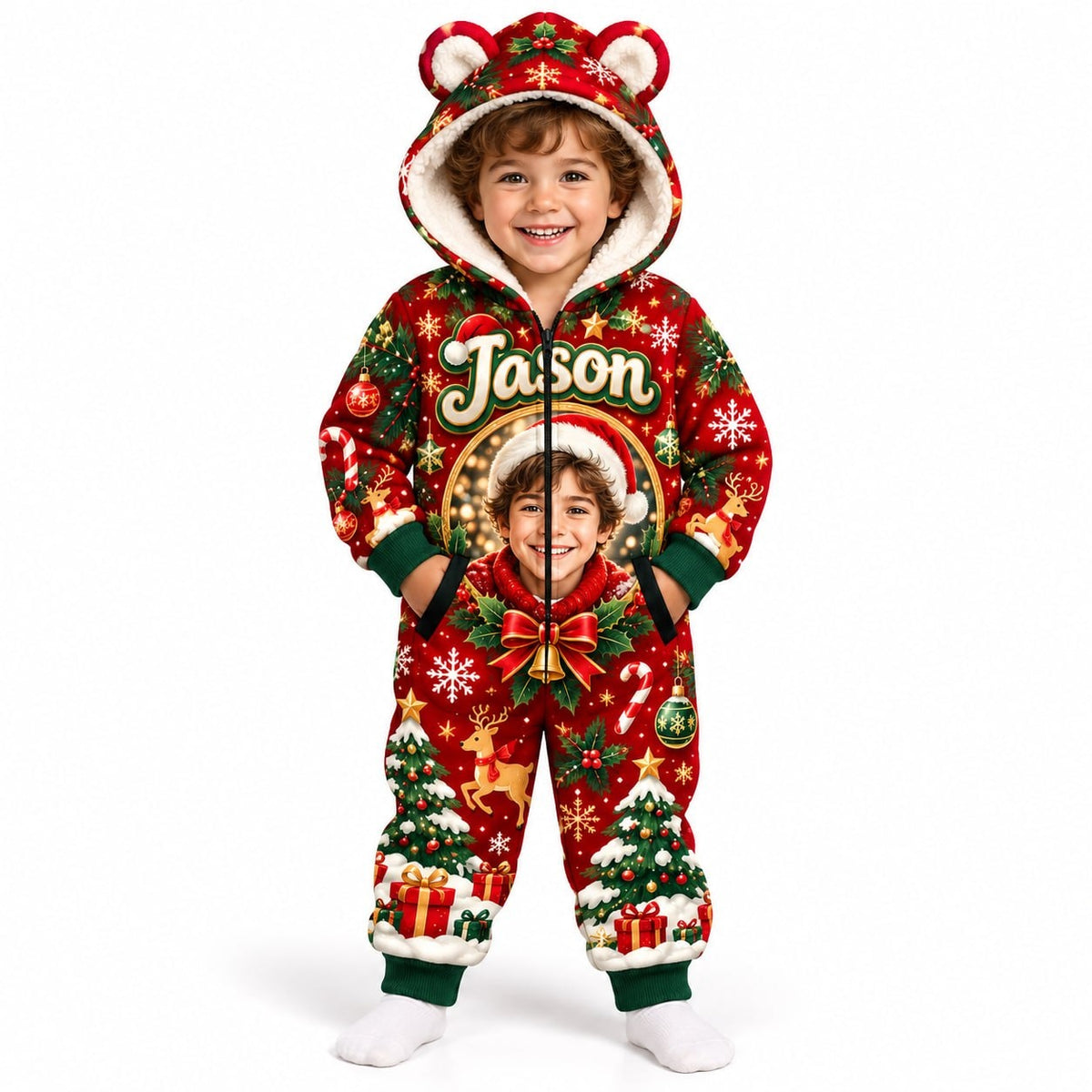 Personalized Christmas Reindeer Pyjama Suit - image 6 | Jolliboo