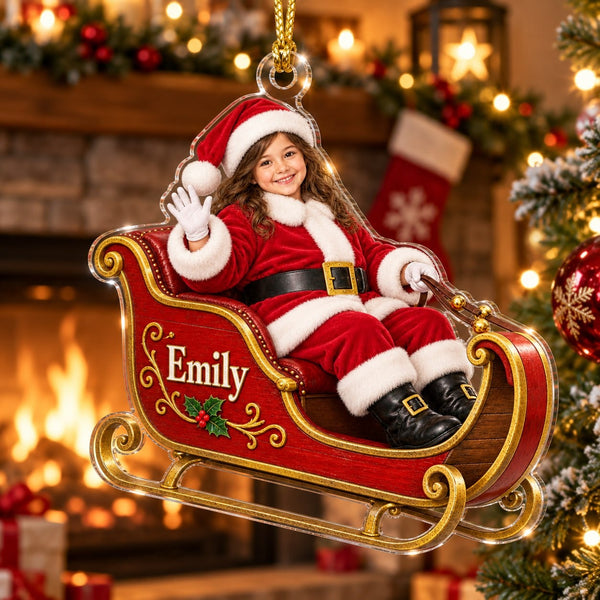 Personalized Christmas Santa Kid Ornament - image 1 | Jolliboo