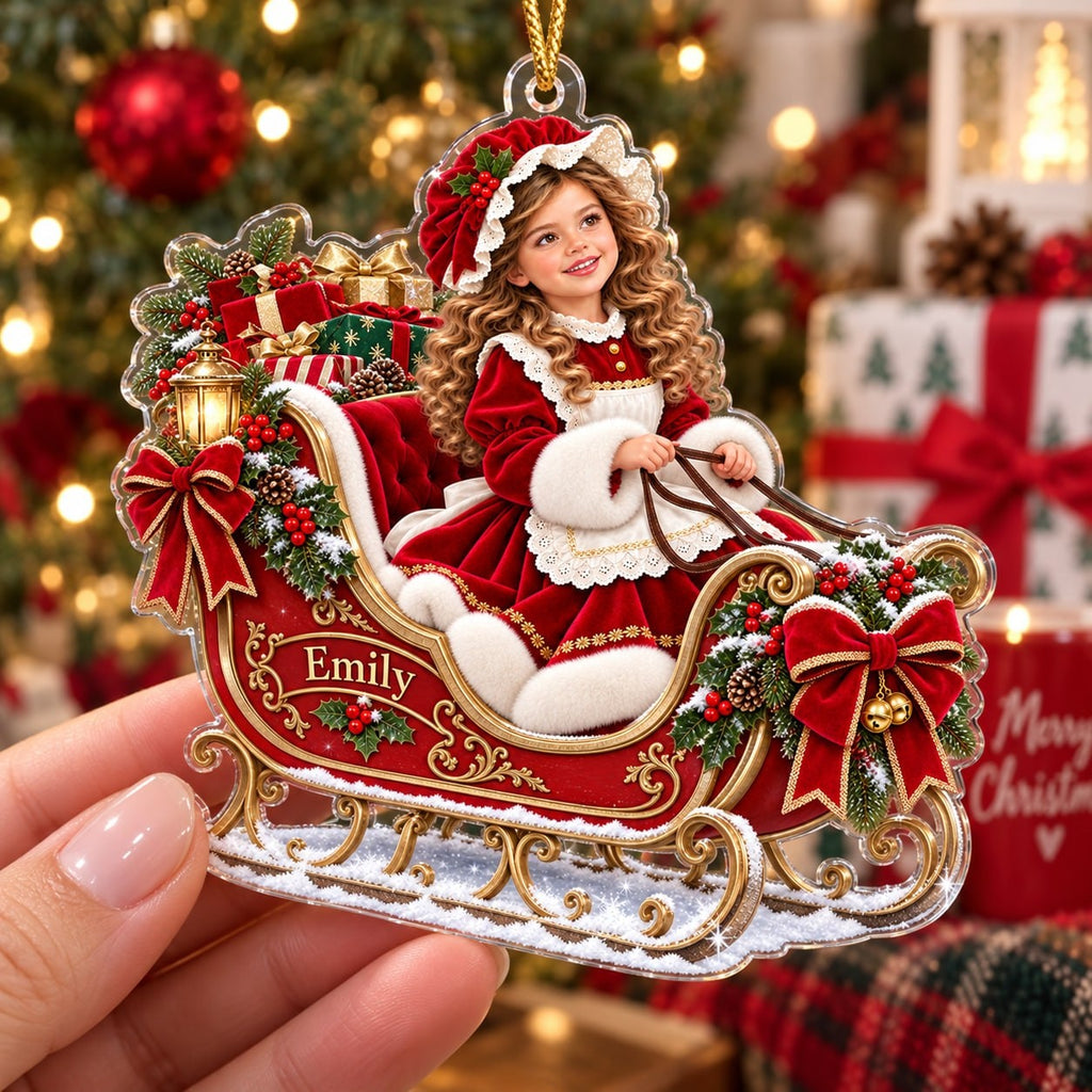 Personalized Christmas Santa Kid Ornament - image 4 | Jolliboo