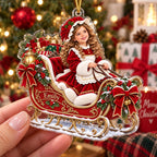 Personalized Christmas Santa Kid Ornament - image 4 | Jolliboo