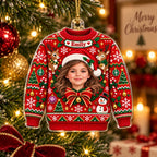 Personalized Christmas Sweater Photo Ornament - image 3 | Jolliboo