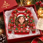 Personalized Christmas Sweater Photo Ornament - image 4 | Jolliboo