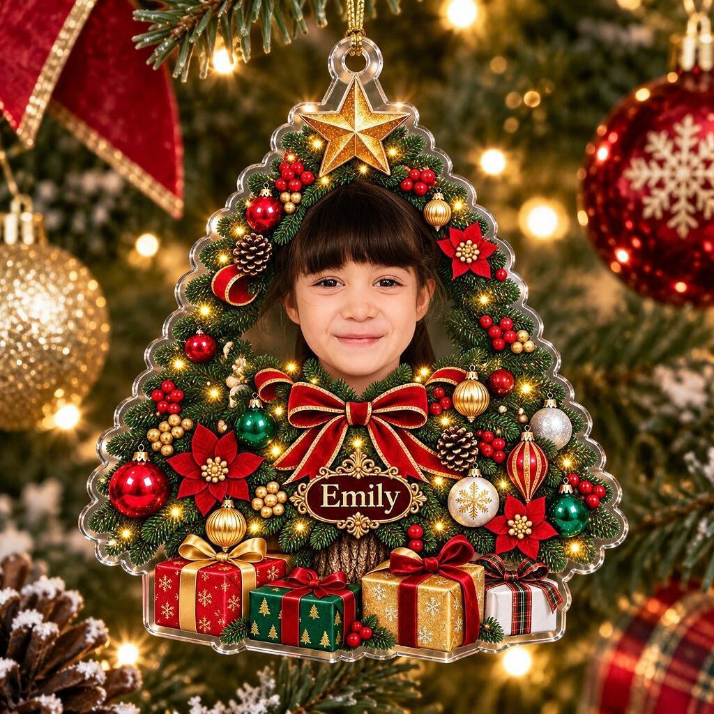Personalized Christmas Tree Photo Ornament - image 1 | Jolliboo