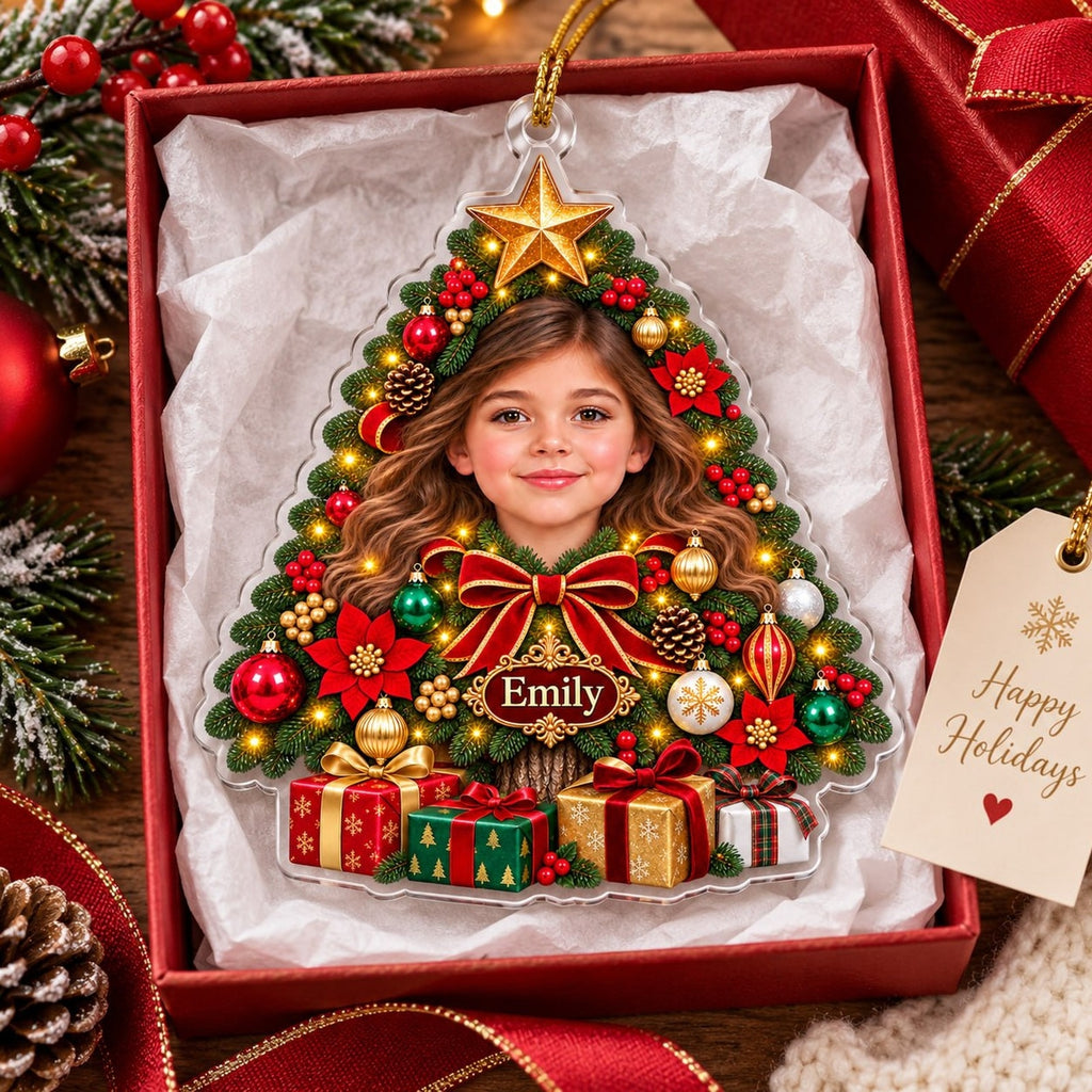 Personalized Christmas Tree Photo Ornament - image 3 | Jolliboo