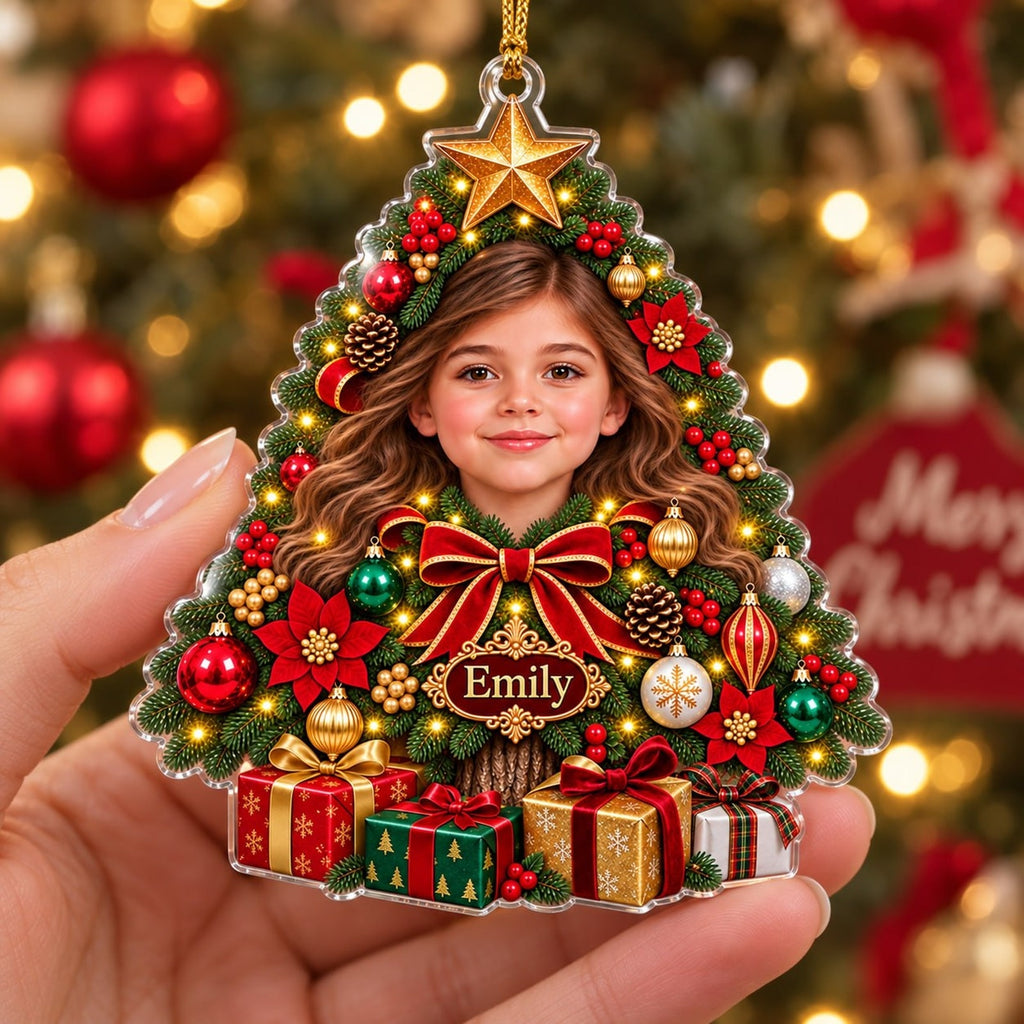 Personalized Christmas Tree Photo Ornament - image 4 | Jolliboo