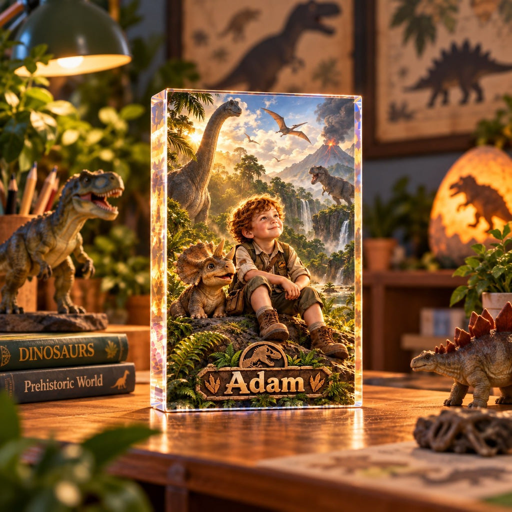 Personalized Dinosaur Adventure Acrylic Block - image 4 | Jolliboo