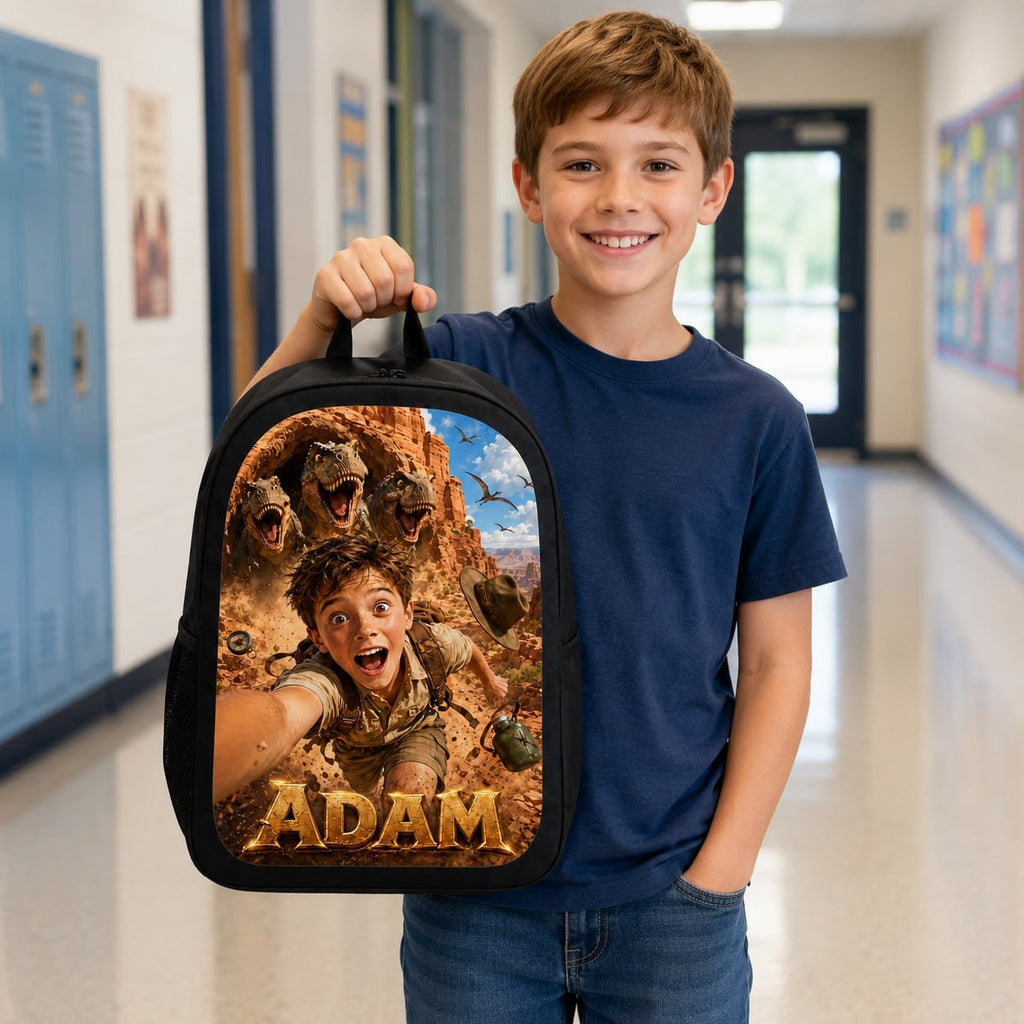 Personalized Dinosaur Explorer Backpack - image 3 | Jolliboo