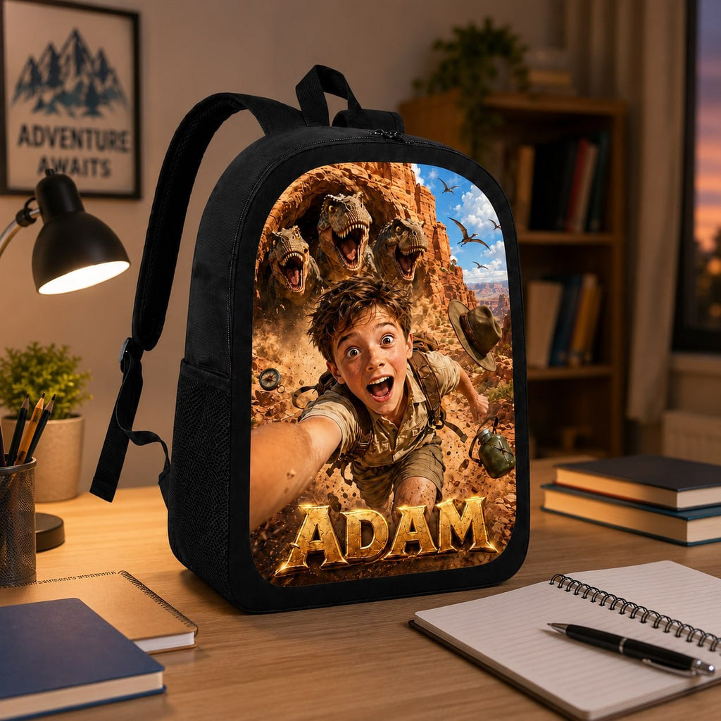 Personalized Dinosaur Explorer Backpack - image 4 | Jolliboo