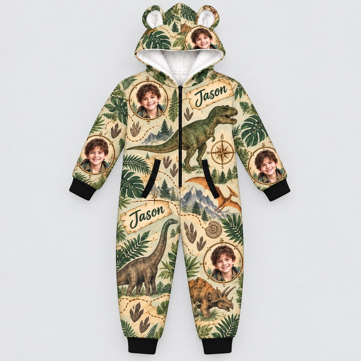 Personalized Dinosaur Explorer Pyjama Suit - image 3 | Jolliboo