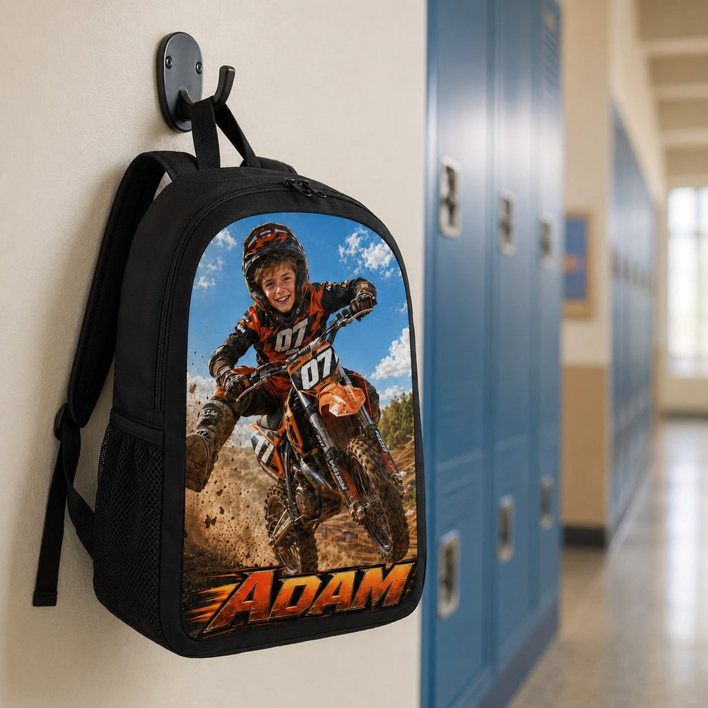 Personalized Dirt Bike Rider Backpack - image 5 | Jolliboo