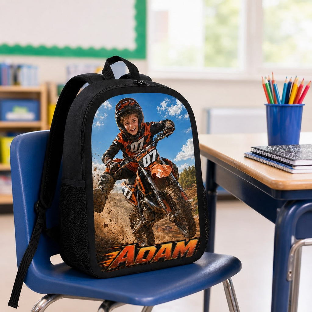 Personalized Dirt Bike Rider Backpack - image 6 | Jolliboo