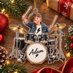 Personalized Drummer Boy Christmas Ornament - image 2 | Jolliboo