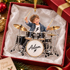 Personalized Drummer Boy Christmas Ornament - image 3 | Jolliboo
