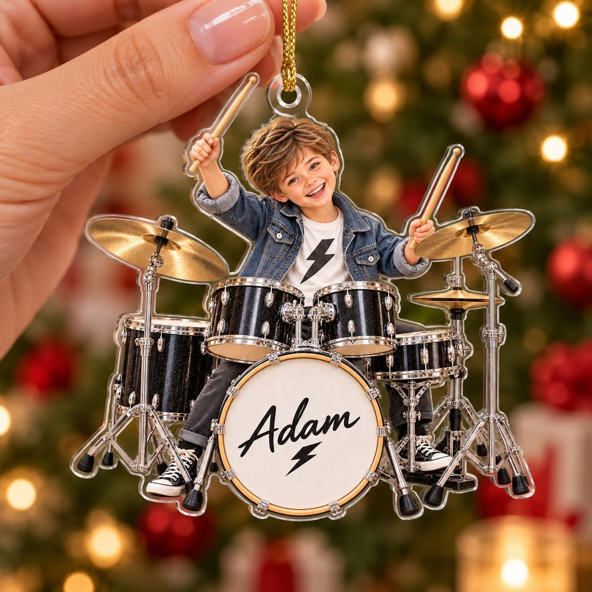 Personalized Drummer Boy Christmas Ornament - image 4 | Jolliboo