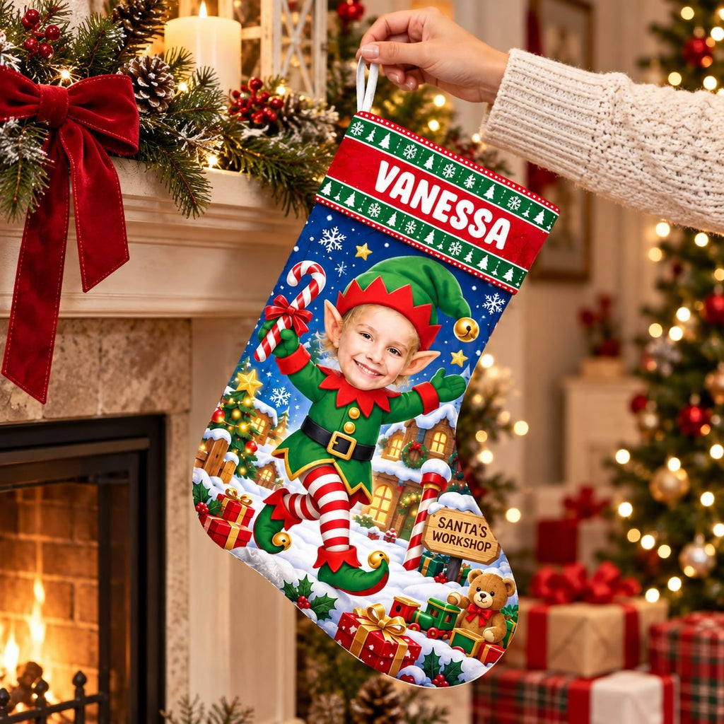 Personalized Elf Christmas Stocking - image 3 | Jolliboo