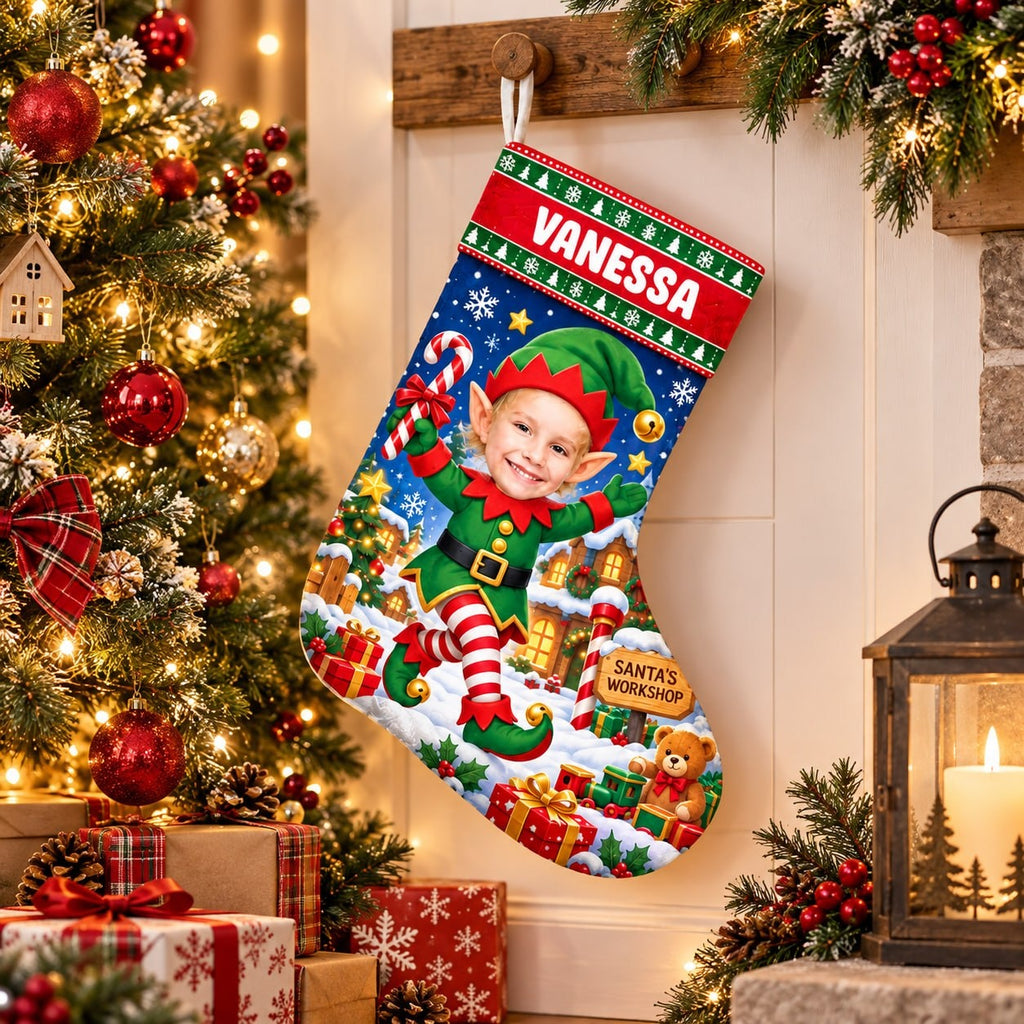 Personalized Elf Christmas Stocking - image 5 | Jolliboo