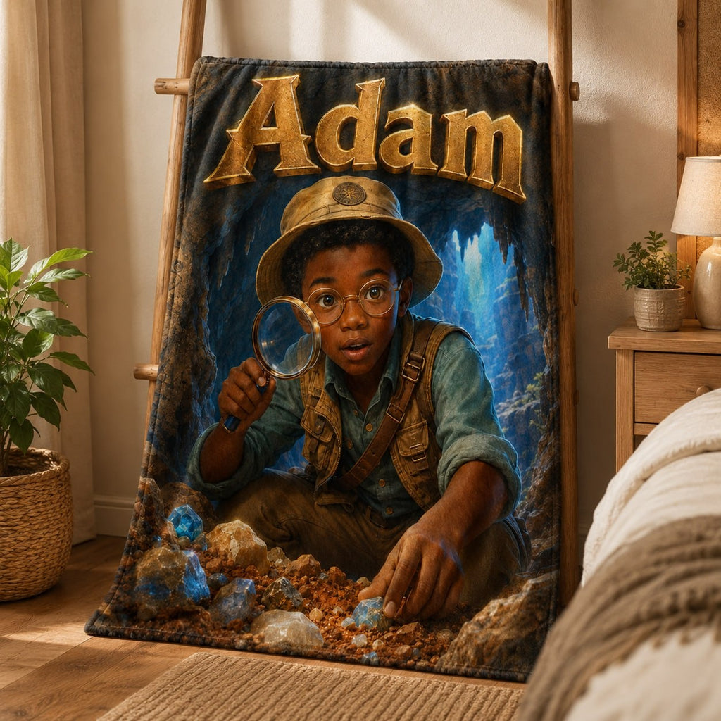 Personalized Explorer Boy Blanket - image 5 | Jolliboo