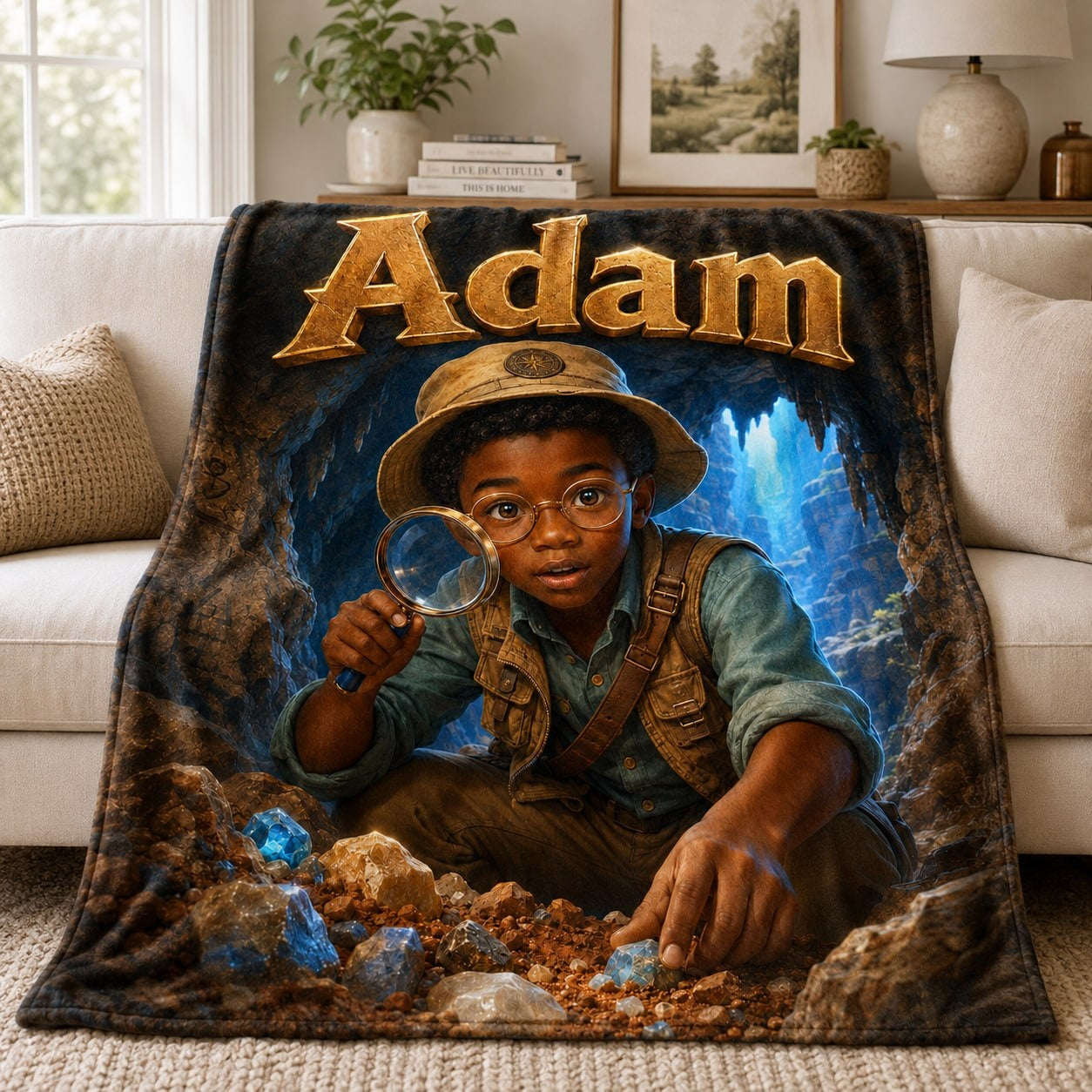 Personalized Explorer Boy Blanket - image 6 | Jolliboo