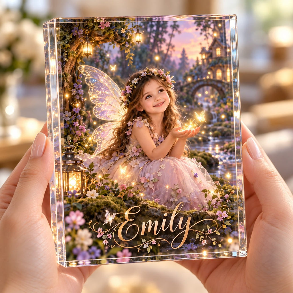 Personalized Fairy Garden Acrylic Block - image 2 | Jolliboo