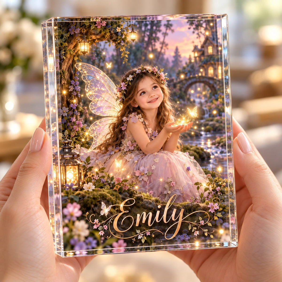 Personalized Fairy Garden Acrylic Block - image 2 | Jolliboo