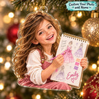 Personalized Fashion Designer Girl Christmas Ornament - image 1 | Jolliboo