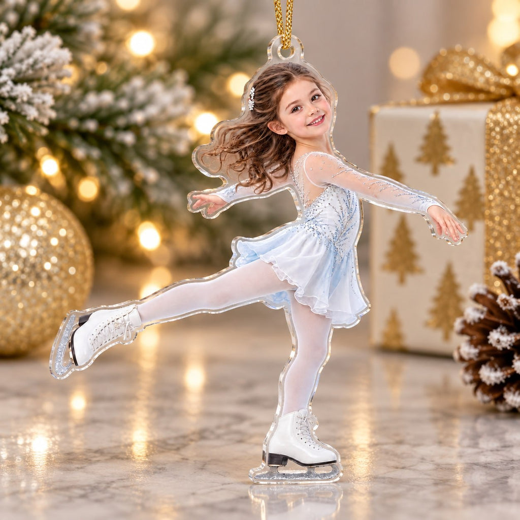 Personalized Figure Skating Girl Christmas Ornament - image 4 | Jolliboo
