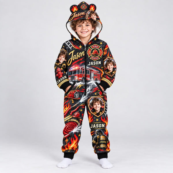 Personalized Firefighter Rescue Pyjama Suit - image 1 | Jolliboo