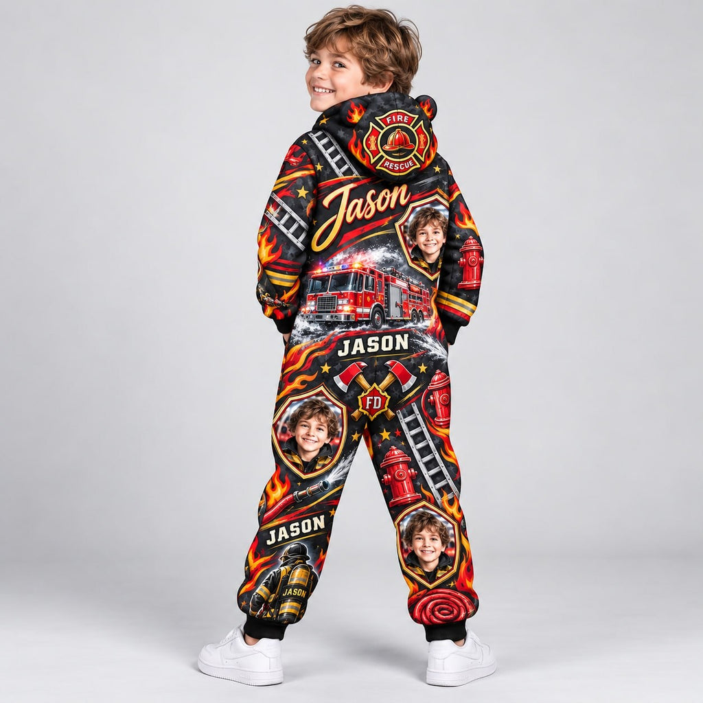 Personalized Firefighter Rescue Pyjama Suit - image 3 | Jolliboo