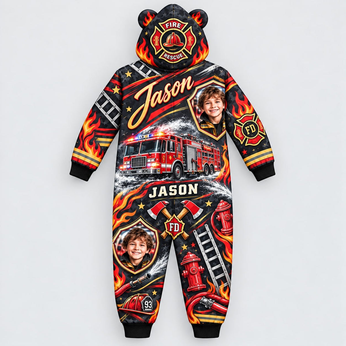 Personalized Firefighter Rescue Pyjama Suit - image 4 | Jolliboo
