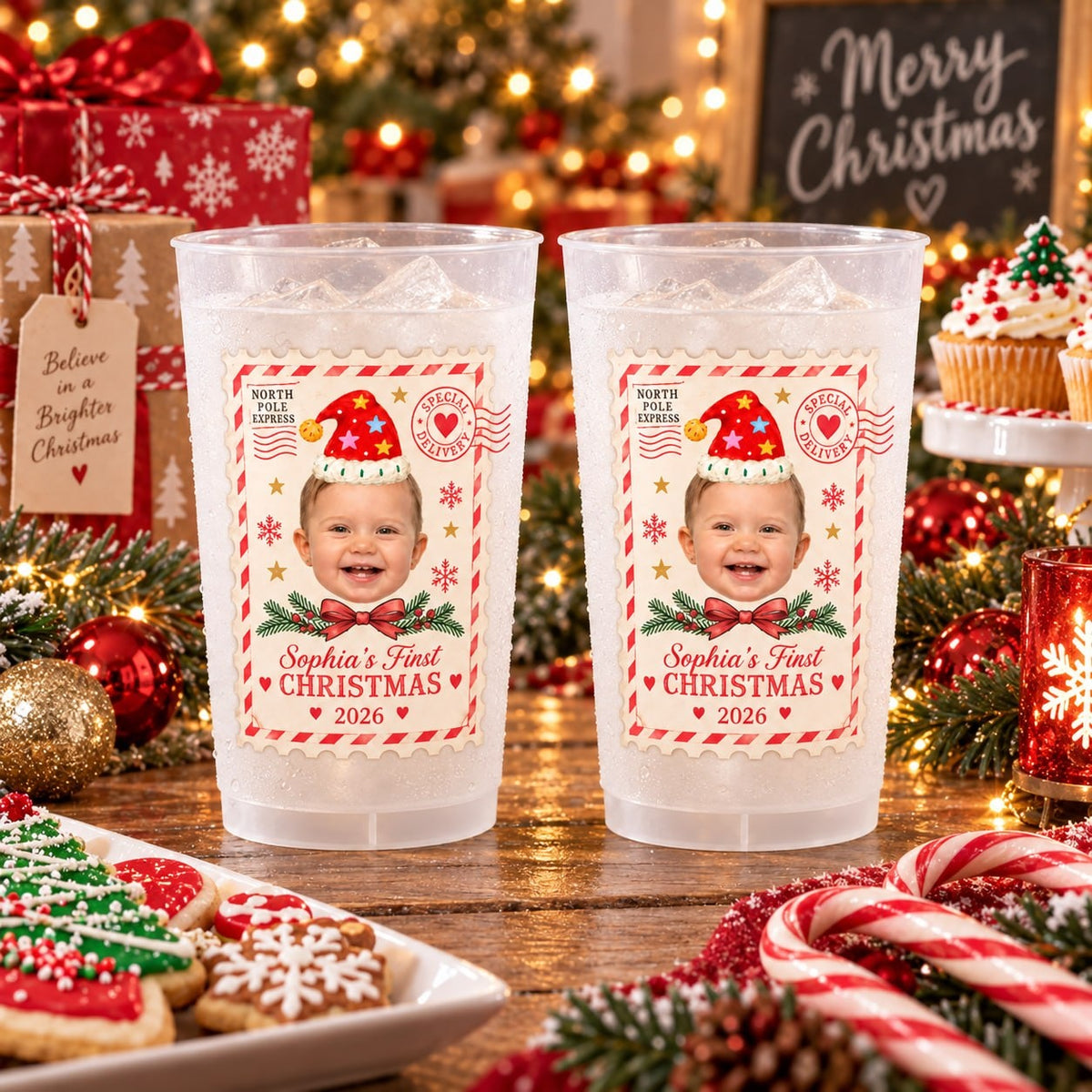 Personalized First Christmas Photo Cup - image 4 | Jolliboo