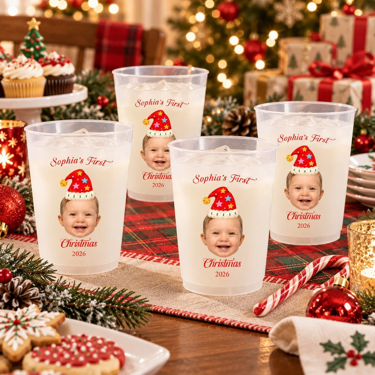 Personalized First Christmas Photo Cup - image 4 | Jolliboo