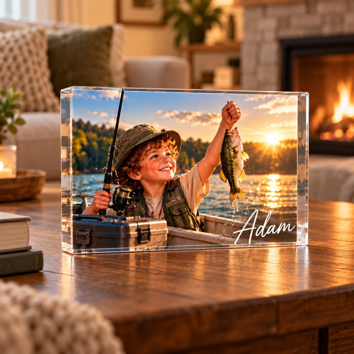 Personalized Fishing Catch Acrylic Block - image 2 | Jolliboo