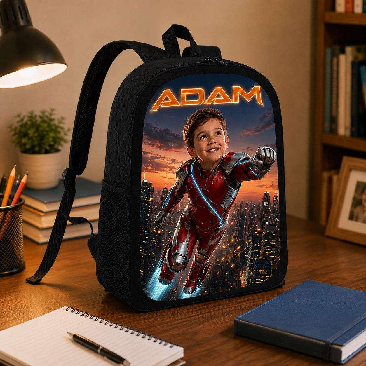 Personalized Flying Hero Suit Backpack - image 1 | Jolliboo