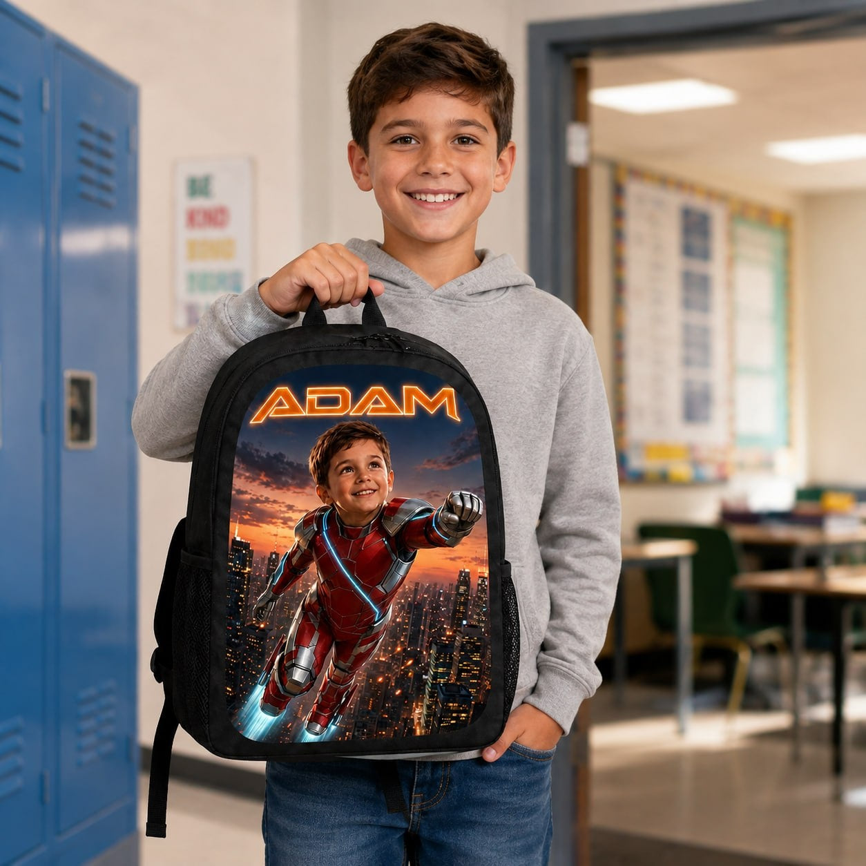 Personalized Flying Hero Suit Backpack - image 2 | Jolliboo
