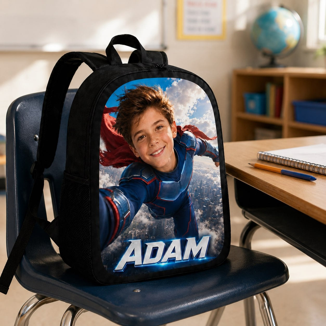 Personalized Flying Super Boy Backpack - image 4 | Jolliboo
