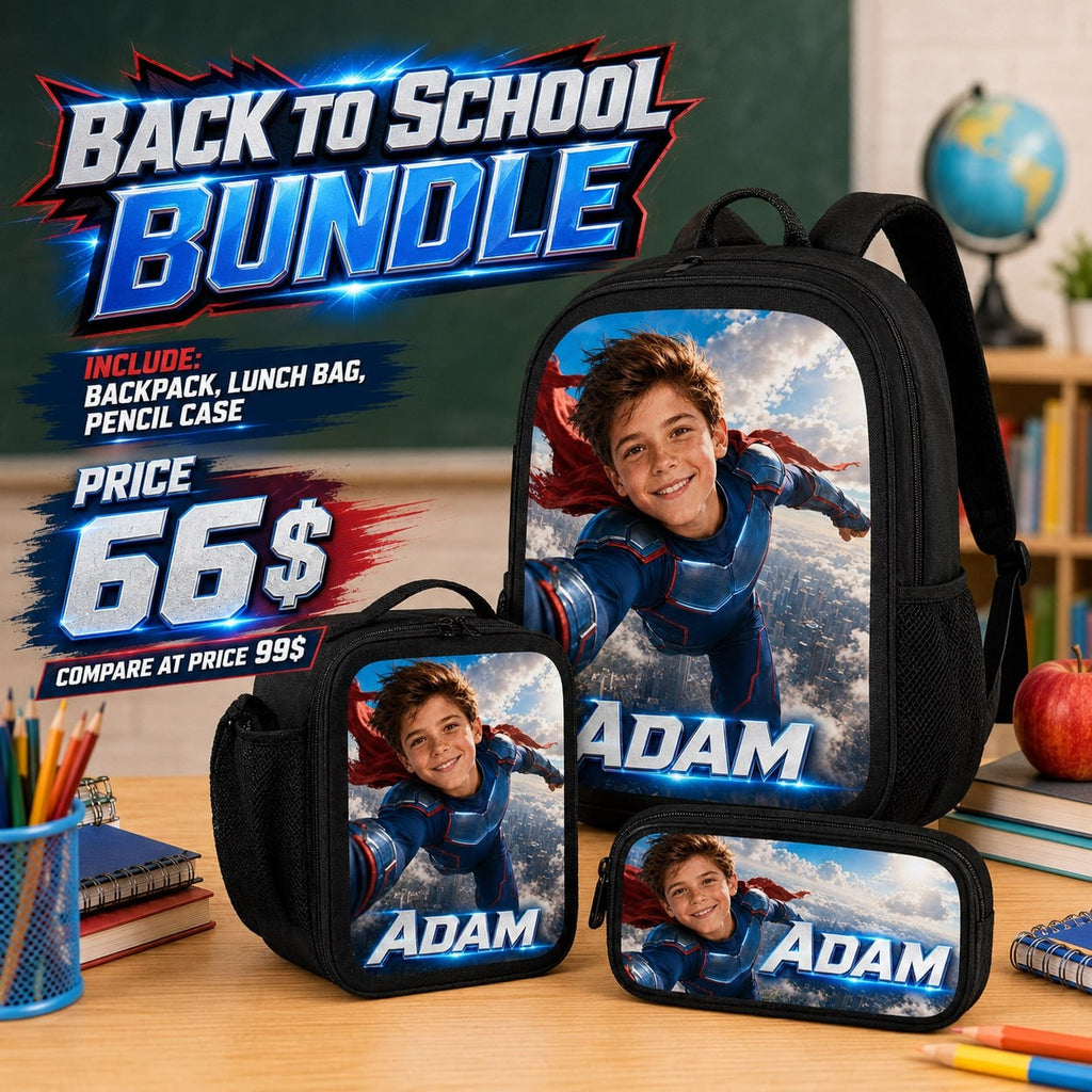 Personalized Flying Super Boy Backpack - image 5 | Jolliboo