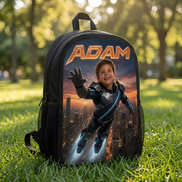 Personalized Flying Super Hero Backpack - image 1 | Jolliboo