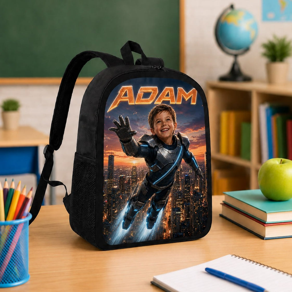 Personalized Flying Super Hero Backpack - image 2 | Jolliboo