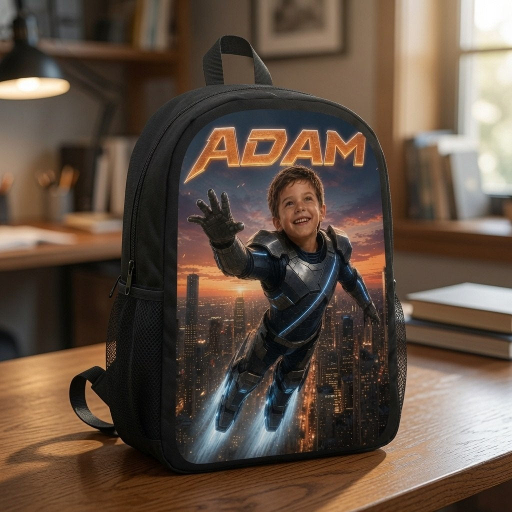 Personalized Flying Super Hero Backpack - image 3 | Jolliboo