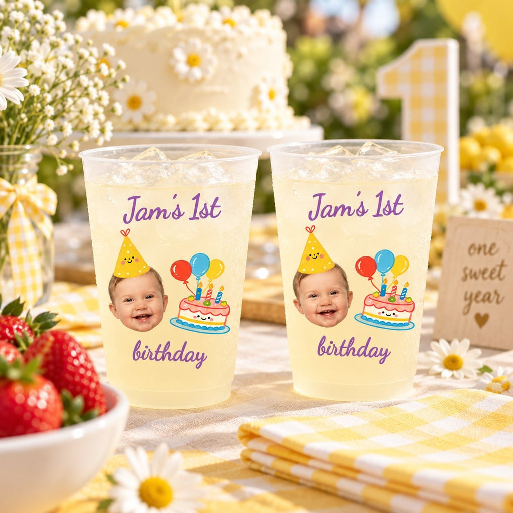 Personalized Frosted First Birthday Cup - image 2 | Jolliboo